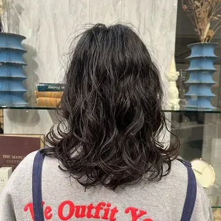 ミディアム パーマ フクシマ ココのヘアスタイル