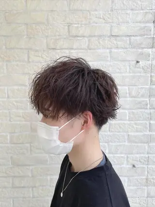 ショート カラー パーマ メンズ 🪞髪質改善カラー× レイヤー河村真聖🪞のヘアスタイル