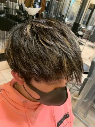 ショート 大阪/梅田/シャドウ パーマ/ノボリユウタのヘアスタイル