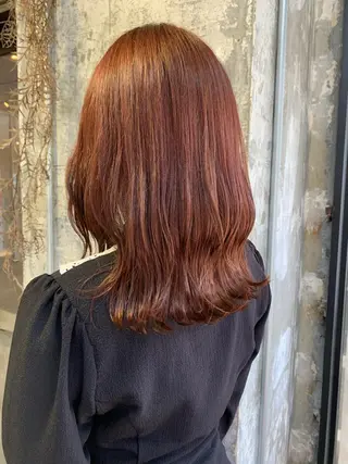 セミロング カラー 🎀taro ブリーチなしカラーのヘアスタイル