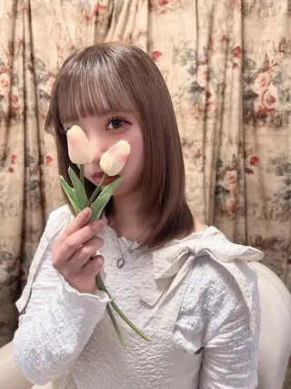 ミディアム SHIN/レイヤー カット×クロスパーマのヘアスタイル