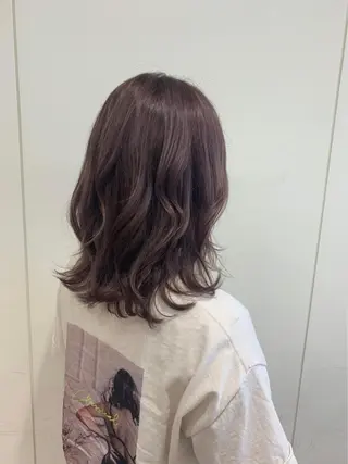 ミディアム カラー ヘアアレンジ KANAMI日暮里 韓国ヘア・メイクのヘアスタイル