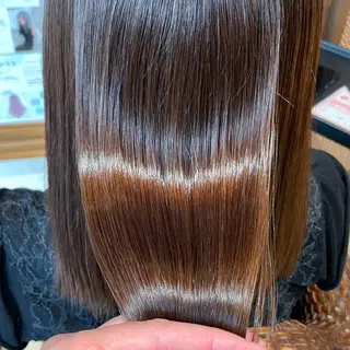 セミロング カラー パーマ エイジングケア特化 美容師✂️山崎竜二のヘアスタイル