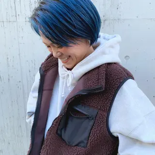 ショート カラー AR.MARA hair  studio所属・ウェーブパーマ サトウヒカルのヘアスタイル