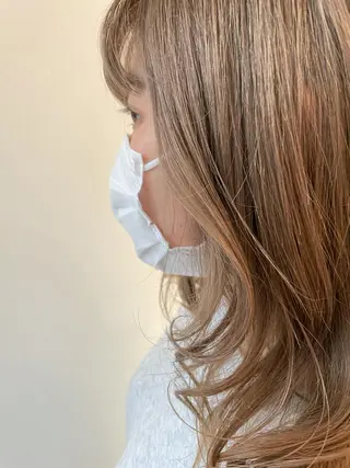 セミロング カラー 福島成美/髪質改善 縮毛矯正/カラーのヘアスタイル