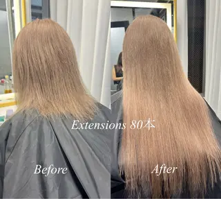 ロング カラー シールエクステ特化 ハイトーン、NANAのヘアスタイル