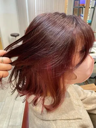 ミディアム カラー LOG/所属・✨縮毛/ブリーチ✨ 出口 紗依のヘアスタイル