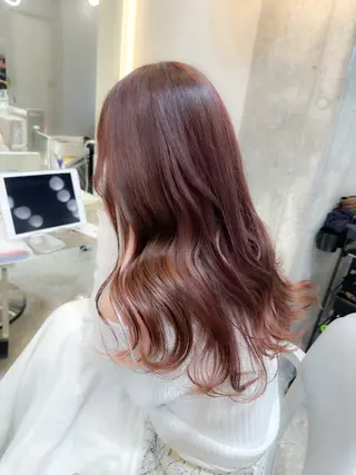 ミディアム カラー 新宿/韓国風レイヤー 髪質改善/渋谷直樹のヘアスタイル