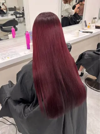 ロング カラー 女の子が好きな色 モテ暖色🎀🪽のヘアスタイル