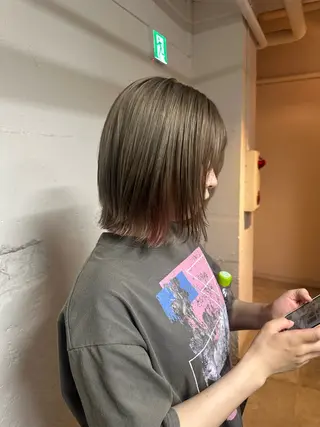 ミディアム カラー tokute よしかわなお🍒のヘアスタイル