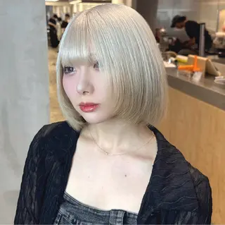 ショート カラー 渋谷/ハイトーン/ プルエクステ/大和のヘアスタイル
