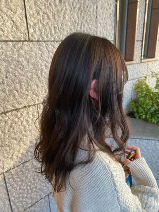 ロング カラー 福薗 ななのヘアスタイル