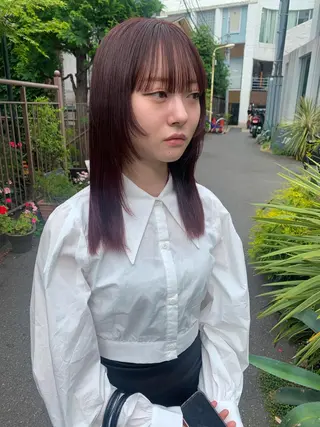 ロング カラー ボブ/顔まわりカット 💫大澤奈緒美のヘアスタイル