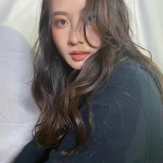 ロング カラー 上川 美幸のヘアスタイル