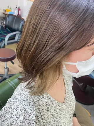 ミディアム 永沼 真依のヘアスタイル