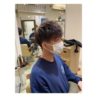 ショート パーマ メンズ 菊池大一 溝の口パーマのヘアスタイル