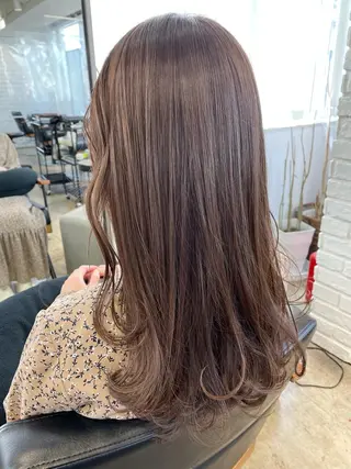 ロング カラー ヘアアレンジ 顔まわり/艶カラー スズキサトミのヘアスタイル