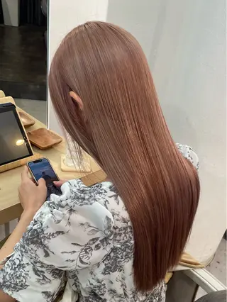 ロング カラー 💚色落ちまで可愛い 髪質改善カラーゆうまのヘアスタイル