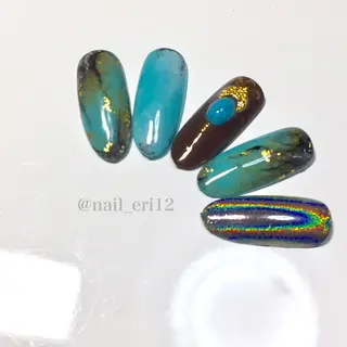 ミディアム ネイル nail salon &e eriのネイルデザイン