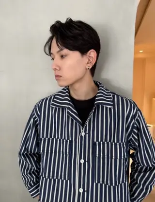 メンズ レイヤー小顔ショート 吉田ジョウのヘアスタイル