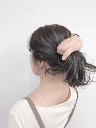 ミディアム 髪質改善カットカラー 小岩🌈くぼのヘアスタイル