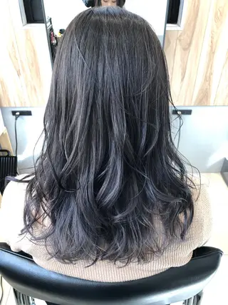 セミロング カラー OFF YUYAのヘアスタイル