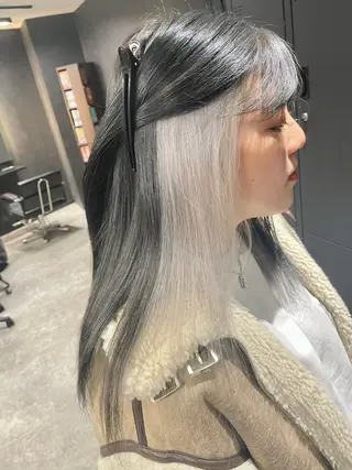 セミロング カラー ハンソン ディンのヘアスタイル