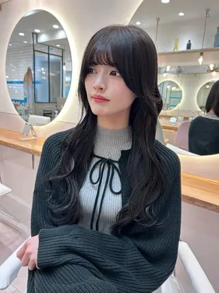 ロング ボブ/レイヤーボブ/ 髪質改善/梶川 夏季のヘアスタイル