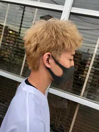 ショート カラー パーマ ヘアアレンジ メンズ ❣️倉敷❣️美髪 カラー能登一成のヘアスタイル