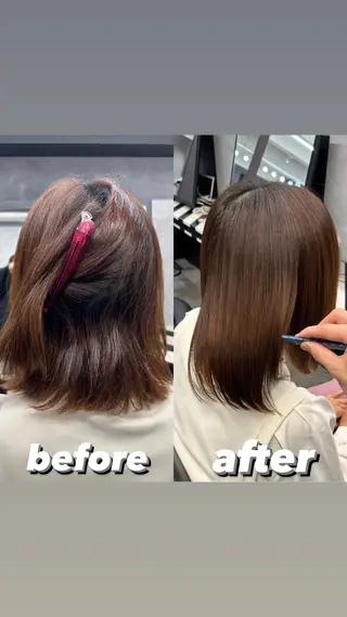 ミディアム Hui.所属・縮毛矯正・髪質改善 特化 出納 直起のヘアスタイル