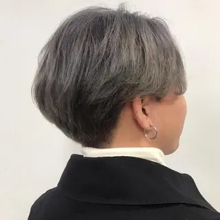 ショート カラー パーマ メンズ 佐山 聖玲奈のヘアスタイル