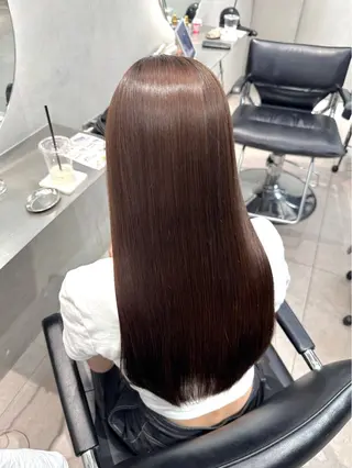ミディアム 🫧‪髪質改善／艶髪 🫧‪艶カラー／りくのヘアスタイル
