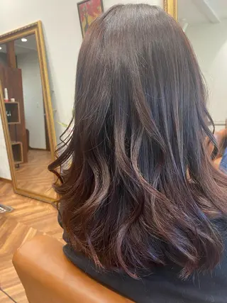 セミロング カラー gatto  nero所属・【似合わせカット 】🦋岩崎 美保🐾のヘアスタイル