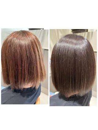 ミディアム カラー 大久保 陽子のヘアスタイル