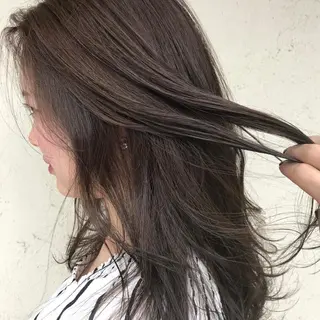 セミロング カラー 艶髪育成サロン 京橋　shinのヘアスタイル