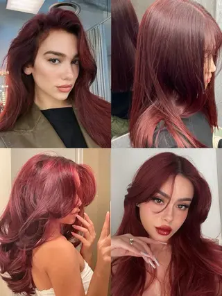 ロング カラー 艶ハイトーン🔆 ️️️安座間 希のヘアスタイル