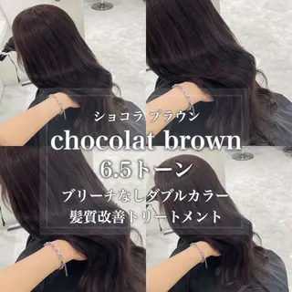 カラー 🎀艶髪ブラウンof ficialhimiのヘアスタイル