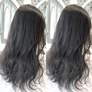ロング 服部大地/ブリーチ 無しWカラー髪質改善のヘアスタイル