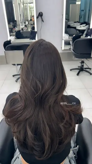 ロング 韓国ヘア AYUMIのヘアスタイル