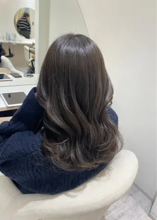 ミディアム Ｆ.まひろ🎀 暖色カラー／ベージュのヘアスタイル