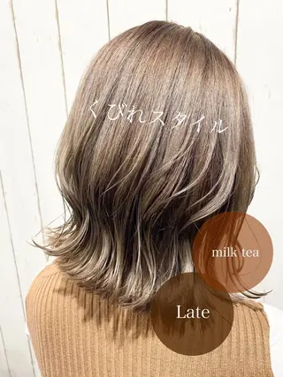 セミロング カラー パーマ ヘアアレンジ RecheRche【池袋】所属・👑指名率No.1 👑坂口飛翔のヘアスタイル