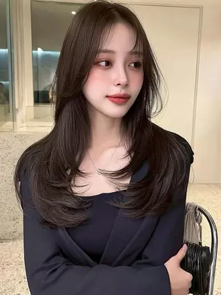 セミロング カラー 韓国/レイヤー NOISM天王寺のヘアスタイル