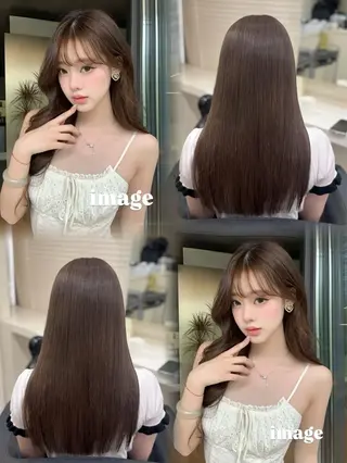 ロング カラー 🤍韓国大人っぽ ベージュMAI🤍のヘアスタイル