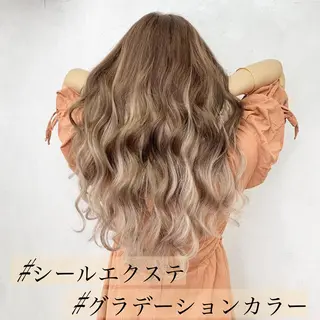 ロング カラー ヘアアレンジ TATSUYA アートディレクターのヘアスタイル