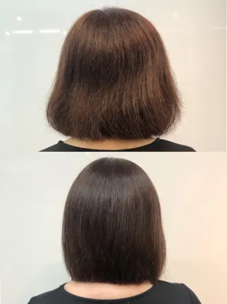 ミディアム カラー パーマ 桑原 菜摘のヘアスタイル