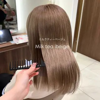 カラー 加藤芽実カラーリスト ／ミルクティーカラーのヘアスタイル