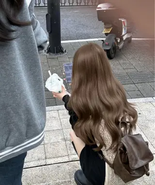 カラー 🤍ベージュ/透明感 韓国ヘア/まりん🤍のヘアスタイル