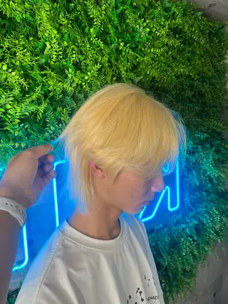 ショート カラー インナーカラー/ウル フ/ハイトーン/丈士のヘアスタイル