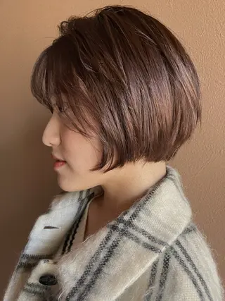 ショート あかり🌷ナチュラル 、透明感カラーのヘアスタイル