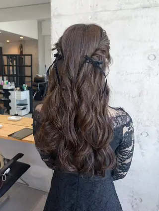 ロング ヘアアレンジ ヘアアレンジ/透明感 カラー/AKARIのヘアスタイル